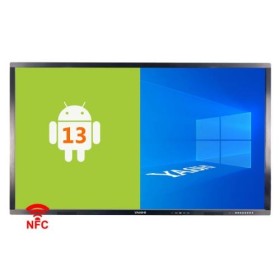 MONITOR INTERATTIVO TOUCH YASHI 75 LY7517 LCD 4K TYPE-C 4GB RAM ANDROID 13, staffa a muro inclusa + Webcam 48mp integrata