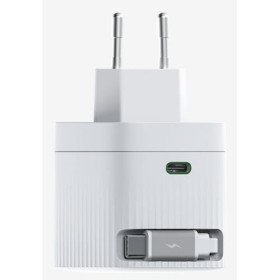 ALIMENTATORE HIKVISION USB-C 1P + 1 CAVO Retrattile - BIANCO OUT:67W IN:100/240VAC - HIKSEMI HS-HUB-GaN67